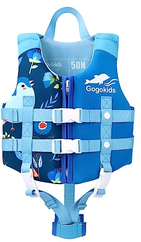 Gogokids Kinder Schwimmweste Float Jacket – Kleinkind Badeanzug Assist Bademode Schwimmtraining Auftrieb Badeweste Neopren Schwimmweste für 4–6 Jahre 11-35kg
