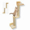 AZANO® Kletterwand Katzen [Massivholz & Jute] I Kratzbaum Wand | Kratzbrett | Katzentreppe I Katzen Wand Klettern I Katzenwand I Wandkratzbaum I Katzenmöbel | mit 3 Aufbau Optionen (Weiß)