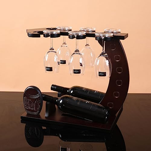 RWRAPS Casier à vin en Bois créatif, casier à vin de Luxe léger Accueil Cuisine Garde-Manger Organisateur de Cave à vin Présentoir pour Toute Cave à vin de Bar, etc.,40 * 30 * 34cm,A