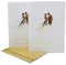 2 x Karte zur Hochzeit mit gold glänzendem Druck eines Paares, sowie der Aufschrift Zur Hochzeit alles Liebe inkl. 2 x Briefumschläge