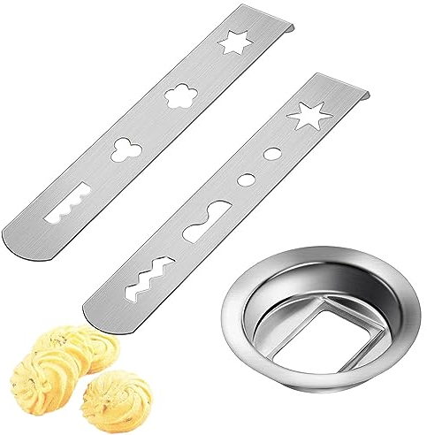 streeHerjjkeA1 8 Shapes Stainless Steel Biscuit Attachment for Meat Mincer, Biscuit Accessories for MUM4/MUM5