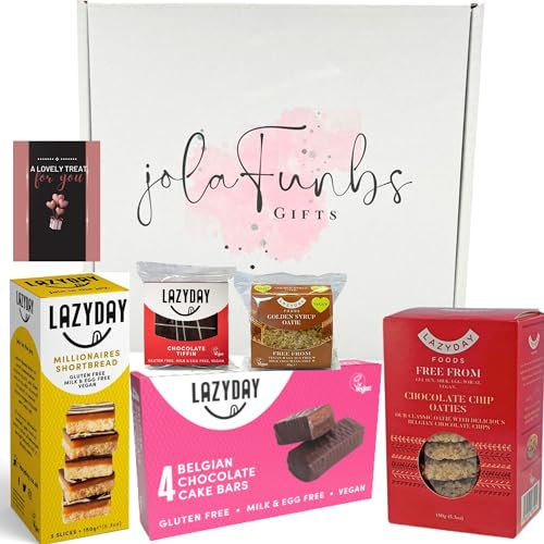 Vegan Chocolate Biscuits Lazy Day Gluten Free Hamper Dairy Free Selection Box & Cards For Birthday Gifts For Women & Men Gift Set, Christmas Gifts For Mum & Dad, Mothers Day, Fathers Day