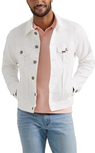 Lee Men's Extreme Motion Rider Jacket Denim, White, L