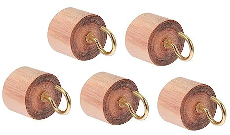 Amosfun 5St Haken aus Massivholz Aufhängehaken für Pflanzen haken für küchenschränke Haken zum Aufhängen an der Decke Stanzfreie Deckenhaken Garderobenhaken Vorbau anschließen Bodenplatte