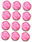 Zerodeko 12 Stk hochzeitskerze babyshowerparty rauchlose Rosenkerzen kleine Votivkerzen hochzeitsdeko Bienenwachs Rosenblumenkerzen rauchlose Kerzen Handbuch schmücken Rosa