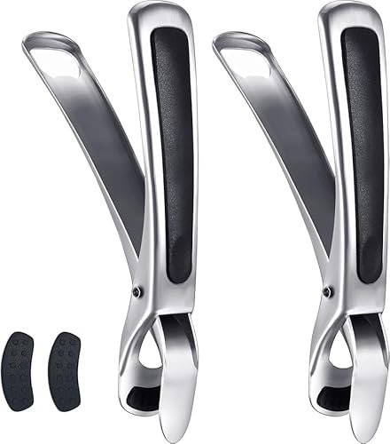 XYTDM Plate Gripper Compatible With Instant Pot Accessories, Air Fryer Pans Gripper, Hot Plate Bowl Retriever For Microwave Toaster Oven Steamer, Pack of Two