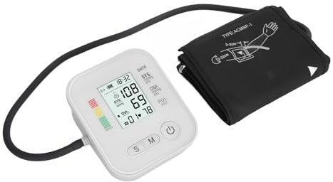 Blood Pressure Monitor, Upper Arm Blood Pressure Machine for Home Use, Adjustable Cuff BP Machine with 2 Power Modes, Heart Rate Monitor, Irregular Heartbeat Detection (No Voice Broadcast)