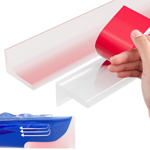 31inch Wet Room Floor Barrier, Self-Adhesive Shower Floor Water Barrier, Silicone Shower Tray Sealing Strip, Bath Edging Trim Water Retaining Dam, Water Stopper for Countertop,Kitchen(Transparent)