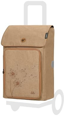 Andersen Einkaufstrolley Ersatztasche - 45 Liter - mit Kühlfach | Seiten- & Fronttasche - extra Innenfach - wasserabweisend - Reflektoren - faltbar - Erbo beige