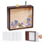SAUNNIHEN Hucha Ahorro, Hucha de Madera con Plan de Ahorro Reutilizable, Hucha de Objetivos DIY con Panel de Acrílico, Hucha para Adultos Niños para Fomentar el Hábito de Ahorro