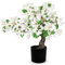 Arborus Kunstblumen Weiß Künstliche Bougainvillea wie Echt 53 cm Frühling Blumen Künstlich Dekoblumen im Schwarzen Topf Unechte Blumen für Tisch Regal Deko Wohnzimmer Schlafzimmer Deko