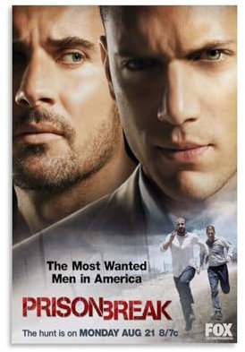 XXueMei Filmposter Prison Break 1, Vintage-Poster, dekorative Malerei, Leinwand, Wandposter und Kunstdrucke, moderne Heimdekoration, Poster, 30 x 45 cm, ungerahmter Stil