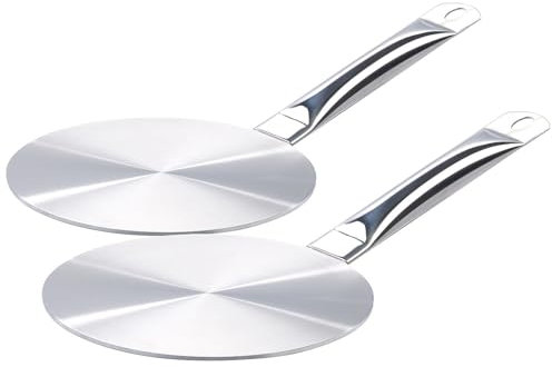Rosenstein & Söhne Induktion Aufsätze: 2er-Set Universal-Adapterplatten für Induktions-Kochfelder, Ø 20 cm (Adapter Magnetscheibe, Induktionsfeld Adapterplatte, Kochplatte)
