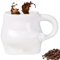 Qutalmi Keramik-Tasse für fetten Bauch, Handwärmer-Tasse für fetten Bauch | Lustige Kaffee-Teetassen, handgefertigte Frühstückstasse | Handgefertigtes neuartiges Teegeschirr, süße -Tassen 320 ml als