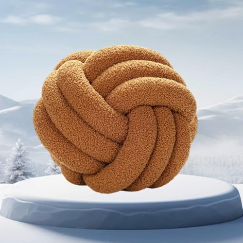 Afenau Knot Ball Pillow - Large Cuddle Cushion for Sofa and Floor - Round Huggable Knotted Design