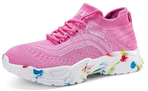 Generico Scarpe Antinfortunistiche Donna Bianche Campus Scarpe Casual Sportive da per la Primavera e L'Estate, Antiscivolo, alla, Leggere Date Scarpe Donna Bianche Campus 00S Nere (Pink, 36)