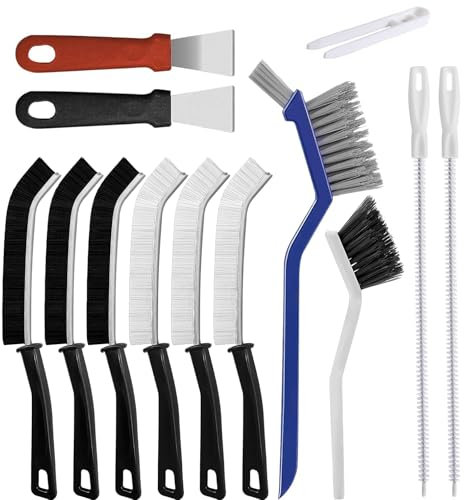 13 Piezas Cepillo de Limpieza, Multifuncional Cepillo Limpieza Hogar, Cepillo de Limpieza para Huecos, Cerdas Duras Cepillo y Cepillo de Limpieza de Tuberías, para Baño Cocina Ventanas