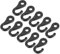 Camping Snaps Hooks Plastic Buckles, 6.5mm Hole Clip Accessories for Tent Canopy, Black Pack of 10