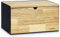 Brotkasten Brotkasten Holz Edelstahl Brotkorb Vitrum 35,5 x 21,5 x 19,5 cm