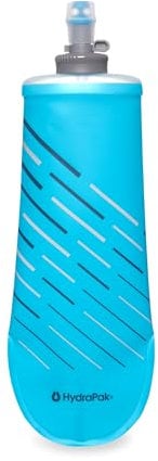 HydraPak PocketFlask Bouteille d'eau souple compressible à profil bas, idéale pour les ceintures de course et les poches ajustées avec bouchon verrouillable 500 ml