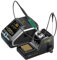 TICFOX Stazione di saldatura DWS-200, 200 W, con 2 mani attaccabili, intervallo di temperatura da 100 °C a 450 °C, 6 punte di saldatura F245, set di apprendimento
