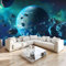 JEDTAKCT Wallpaper Papier Peint Panoramique Météorites Planètes Terre 400X280Cm Poster Geant Mural 3D Espace Tapisserie Peinture Murale Papier Peint 3D Fresque Salon Chambre