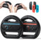 Kinwin Lenkrad für Nintendo Switch 2 & Switch 1 & Switch OLED Joycon, Lenkräder Controller für Mario Kart World & Mario Kart 8 Deluxe (Schwarz)