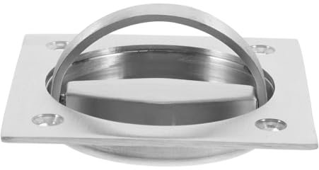 Angoily Maniglia Per Porta Scorrevole in Acciaio Inox Piatto Con Inserto Filo Per Mobili e Incluso Montaggio Colore Argento