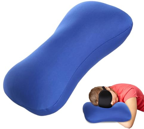 Yidueace Nackenrolle Kissen Mikroperlen, 38x20 cm, Kleine Kissen Zum Schlafen, Tragbare Ergonomische Stützkissen Für Flugzeug, Sofa, Camping, Auto, Reisen, Reisen