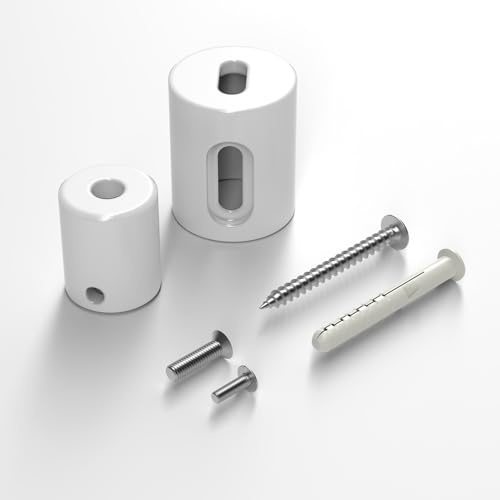 YEAUPE PRO Wall Mounting Set Bathroom Radiator - Original Mounting Accessories - Only Compatible Towel Radiators, Matt White