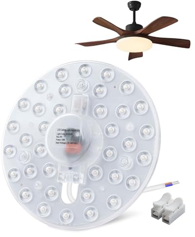 KINGYEENUO Módulo de fuente de luz LED de 18 W con soporte magnético, módulo redondo LED de 15,5 cm de diámetro, luz diurna 6000 K para lámparas de techo, lámparas de pared, reemplazo de lámparas