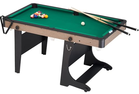KANGUI Faltbares American Billard mit Rollen - inklusive Zubehör und Platzsparend