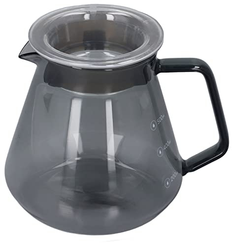 Gucagle Electroplated Grey Coffee Pot High Borosilicate Glass Hand Coffee Maker for House Kitchen Premium Durable Heat Resistant Explosion Proof Table Decoration Gift (500ml)