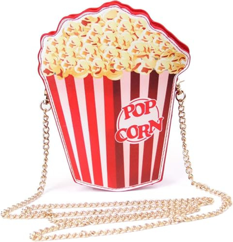 Bastwahl Popcorn Kostüm Damen Verrückte Umhängetasche Verrückte Ausgefallene Taschen Mädchen Handtasche Popcorn Accessoires