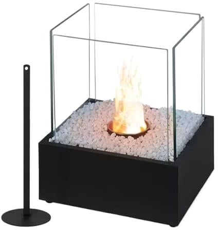 Tischfeuerstelle - Tragbarer Ethanol Kamin | Alkohol Tischkamin,für Camping Garten Zuhause Wohnzimmer Nachttisch Balkon Schlafzimmer Geburtstag und Einweihungsfeier