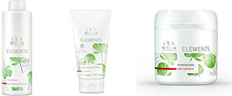 wellla Elements Set – Elements Shampoo Renew 1 L. + Elements Grillplatz. Renew Light 200 ml + Elements Mask 150 ml