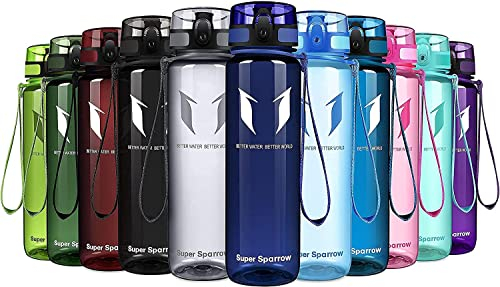 Super Sparrow Borraccia Sportiva & Bottiglia Bambini Senza Perdite - 500ml Borraccia Scuola - Senza BPA