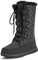 Donna Alto Durevole Pelliccia Ecologica Inverno Pioggia La Neve Impermeabile All'Aperto Vitello Stivali - 6 - BLK39 AYC0533
