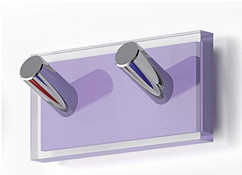 Gedy Rainbow Porte-Manteau de, résines termoplásticas, Transparent Lilas, Double