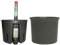happy-nature Set3 Hydro Blumentopf Atlas anthrazit 18/19 + Kulturtopf + Wasserstandsanzeiger Ø 21,0 cm H 20,0 cm