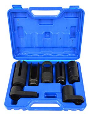 BSD Lambdasonden Steckschlüssel Set - Sauerstoff-Sensor Schlüssel Satz, Lambdasonden Stecknüsse Set - 7 Teilig