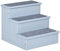 PawHut Hundetreppe 3 Stufen Katzentreppe Haustiertreppe Hundetreppe für Hunde und Katzen Tiertreppe Einstiegshilfe mit Teppich Stauraum für Sofa Bett Tannenholz Grau 40,5 x 44,5 x 38 cm