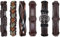 flintronic Lederarmband, Geflochtene Armband Set 6 Stück, Lederarmband Geflochten Punk Rock Stil Größe Verstellbar für Männer & Frauen