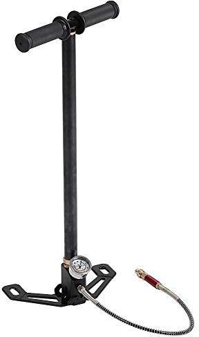 Sorand Hochdruck-Handpumpe, 3-stufige, 0-6000psi, Wolframstahl, für Autos/Motorräder/Fahrräder/Kajaks/Bälle, mit klappbarer Fußplatte