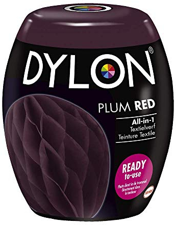 DYLON Textilfarbe Waschmaschine Pods, Plum red