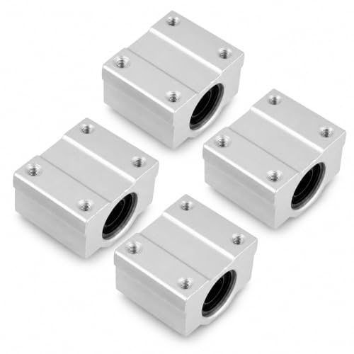 Linearlager-Gleitblock, 4 Stück/Satz SCS12UU Aluminium-Linearbewegungs-Kugellager-Gleitblock Innendurchmesser 12 mm Weit verbreitet in Elektrowerkzeugen 36 x 42 x 28 mm