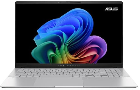ASUS Vivobook S15 OLED S5507QA#B08H1GNQW9, Copilot+ PC in alluminio 15.6 Glossy, 120Hz, Processore Snapdragon® X Plus, RAM 16GB, 512GB SSD PCIE, Qualcomm® Adreno™ GPU, WIN 11 HOME, Argento