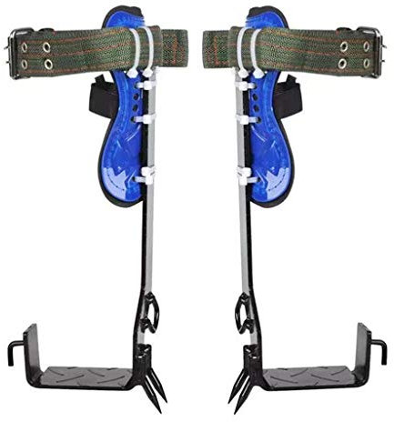 2 Gears Tree Climbing Spike Set Hand Ascender Rock Climbing Tree Arborist Rappelling Gear Equipment Rope Clamp for Tree Climbing, Survival in The Jungle.
