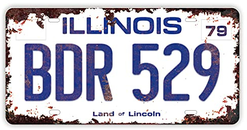 Panguru Blues Brothers Prop Nummernschild aus Metall, gestempelt, Vintage-Stil, 30,5 x 15,2 cm