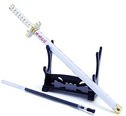 ROSETOR 1 x Demon Slayer Gelschreiber, Zenitsu-Waffenmodell für Geschenk, Sammlung, Schreiben (weiß)